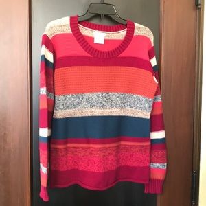 Multicolor stripe sweater by Orvis